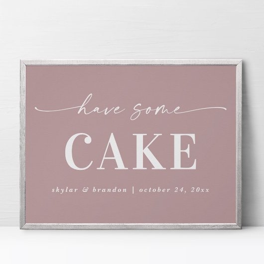 Eenvoudige muve heeft een cake Weddenschap Poster