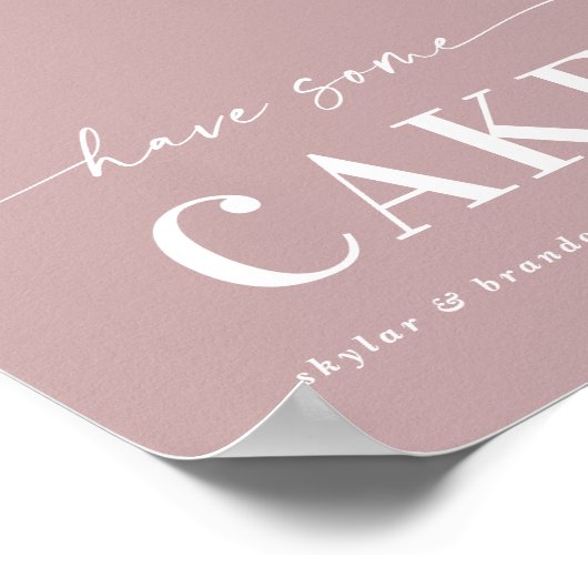 Eenvoudige muve heeft een cake Weddenschap Poster (Hoek)