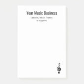 Eenvoudige Muzikale Treble Clef Professionele Muzi Post-it® Notes (Voorkant)