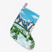 Eenvoudige, naadloze achtergrond - oude handtekeni kleine kerstsok (Voorkant (Hangend))