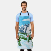 Eenvoudige, naadloze achtergrond - oude handtekeni schort (Gedragen)