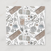 Eenvoudige naaister Waterverf Vierkante Visitekaartje (Achterkant)