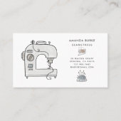 Eenvoudige naaister Waterverf Visitekaartje (Voorkant)