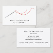 Eenvoudige naald en thread  | Seamstress Visitekaartje (Voorkant / Achterkant)