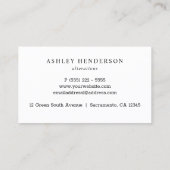 Eenvoudige naald en thread  | Seamstress Visitekaartje (Achterkant)