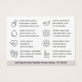 Eenvoudige naald's voor vulstof estheticien nazorg visitekaartje (Achterkant)