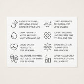 Eenvoudige naald's voor vulstof estheticien nazorg visitekaartje (Achterkant)