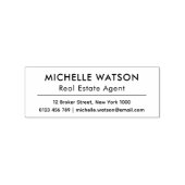 Eenvoudige Naam & Adres Zakelijk Realtor Business Rubberstempel (Afrduk)