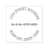 Eenvoudige naam en adres zelfinktende stempel (Design)