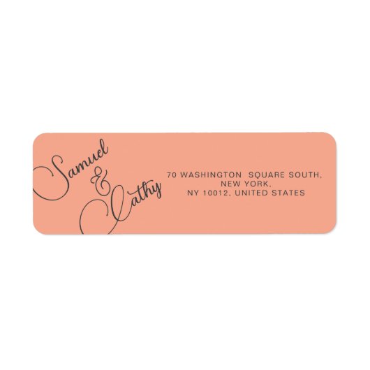 Eenvoudige naam en adresretouradreslabel vervangen etiket (Voorkant)