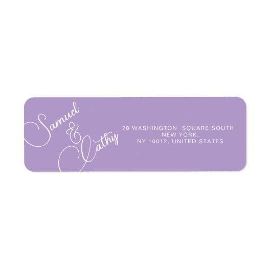 Eenvoudige naam en adresretouradreslabel vervangen etiket (Voorkant)