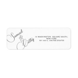 Eenvoudige naam en adresretouradreslabel vervangen etiket