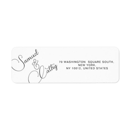 Eenvoudige naam en adresretouradreslabel vervangen etiket (Voorkant)