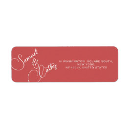 Eenvoudige naam en adresretouradreslabel vervangen etiket