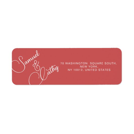 Eenvoudige naam en adresretouradreslabel vervangen etiket (Voorkant)