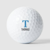 Eenvoudige Naam en Monogram Initiaal Gepersonalise Golfballen (Voorkant)
