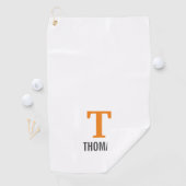 Eenvoudige Naam en Monogram Initiaal Gepersonalise Golfhanddoek (Insitu)