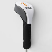 Eenvoudige Naam en Monogram Initiaal Gepersonalise Golfheadcover (Schuin)