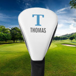 Eenvoudige Naam en Monogram Initiaal Gepersonalise Golfheadcover<br><div class="desc">Creëer Een speciaal cadeau voor papa of opa gepersonaliseerd met een klassiek minimalistisch monogram initiaal en naam in alle lettertypen of kleuren die u wilt. Gebruik de ontwerptools om de tekst te bewerken of uw eigen foto's te uploaden om een compleet uniek cadeau te ontwerpen voor uw favoriete golfer. Monogrammed...</div>