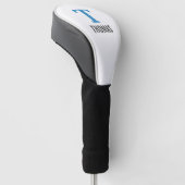 Eenvoudige Naam en Monogram Initiaal Gepersonalise Golfheadcover (Schuin)