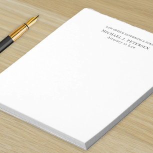 Eenvoudige naam, klassiek zwart-wit notitieblok