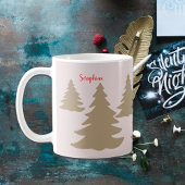 Eenvoudige naam moderne schattige neutrale cabine  koffiemok