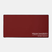 Eenvoudige Naam Monogram 2 lijnen van Aangepaste T Bureaumat (Voorkant)