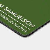 Eenvoudige Naam Monogram 2 lijnen van Aangepaste T Bureaumat (Hoek)