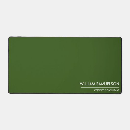 Eenvoudige Naam Monogram 2 lijnen van Aangepaste T Bureaumat (Voorkant)