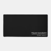 Eenvoudige Naam Monogram 2 lijnen van Aangepaste T Bureaumat (Voorkant)