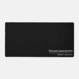 Eenvoudige Naam Monogram 2 lijnen van Aangepaste T Bureaumat