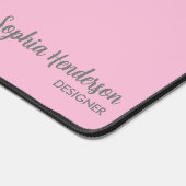 Eenvoudige Naam Monogram 2 lijnen van Aangepaste T Bureaumat (Hoek)