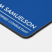 Eenvoudige Naam Monogram 2 lijnen van Aangepaste T Bureaumat (Hoek)