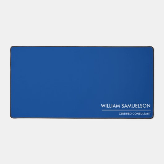 Eenvoudige Naam Monogram 2 lijnen van Aangepaste T Bureaumat (Voorkant)