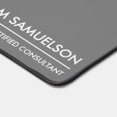 Eenvoudige Naam Monogram 2 lijnen van Aangepaste T Bureaumat (Hoek)