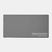 Eenvoudige Naam Monogram 2 lijnen van Aangepaste T Bureaumat (Voorkant)