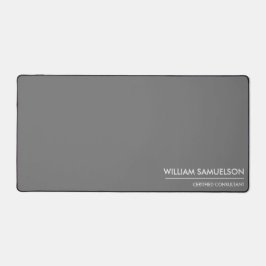 Eenvoudige Naam Monogram 2 lijnen van Aangepaste T Bureaumat