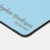 Eenvoudige Naam Monogram 2 lijnen van Aangepaste T Bureaumat (Hoek)