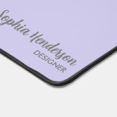 Eenvoudige Naam Monogram 2 lijnen van Aangepaste T Bureaumat (Hoek)