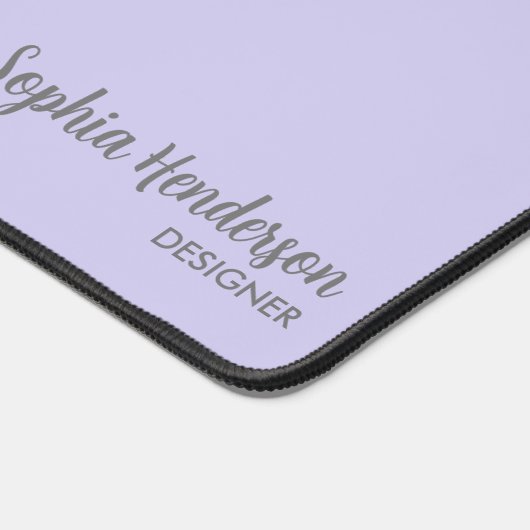 Eenvoudige Naam Monogram 2 lijnen van Aangepaste T Bureaumat (Hoek)