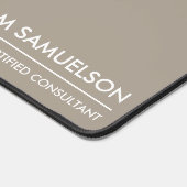 Eenvoudige Naam Monogram 2 lijnen van Aangepaste T Bureaumat (Hoek)