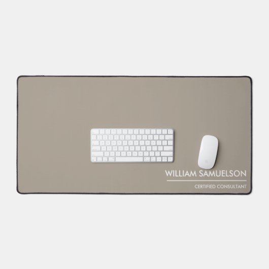 Eenvoudige Naam Monogram 2 lijnen van Aangepaste T Bureaumat (Keyboard & Muis)