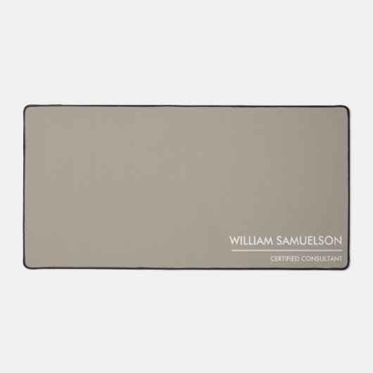 Eenvoudige Naam Monogram 2 lijnen van Aangepaste T Bureaumat (Voorkant)