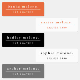 Eenvoudige naam schoolkleuren waterbestendige naam labels