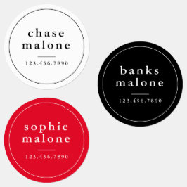 Eenvoudige naam schoolkleuren waterbestendige naam labels