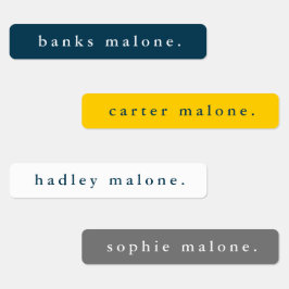 Eenvoudige naam schoolkleuren waterbestendige naam labels