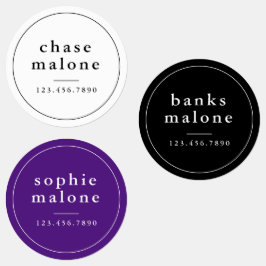 Eenvoudige naam schoolkleuren waterbestendige naam labels