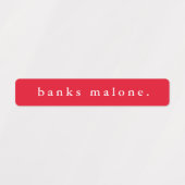 Eenvoudige naam schoolkleuren waterbestendige naam labels (Design 1)