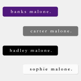 Eenvoudige naam schoolkleuren waterbestendige naam labels