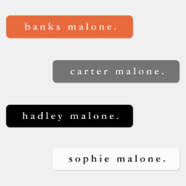 Eenvoudige naam schoolkleuren waterbestendige naam labels